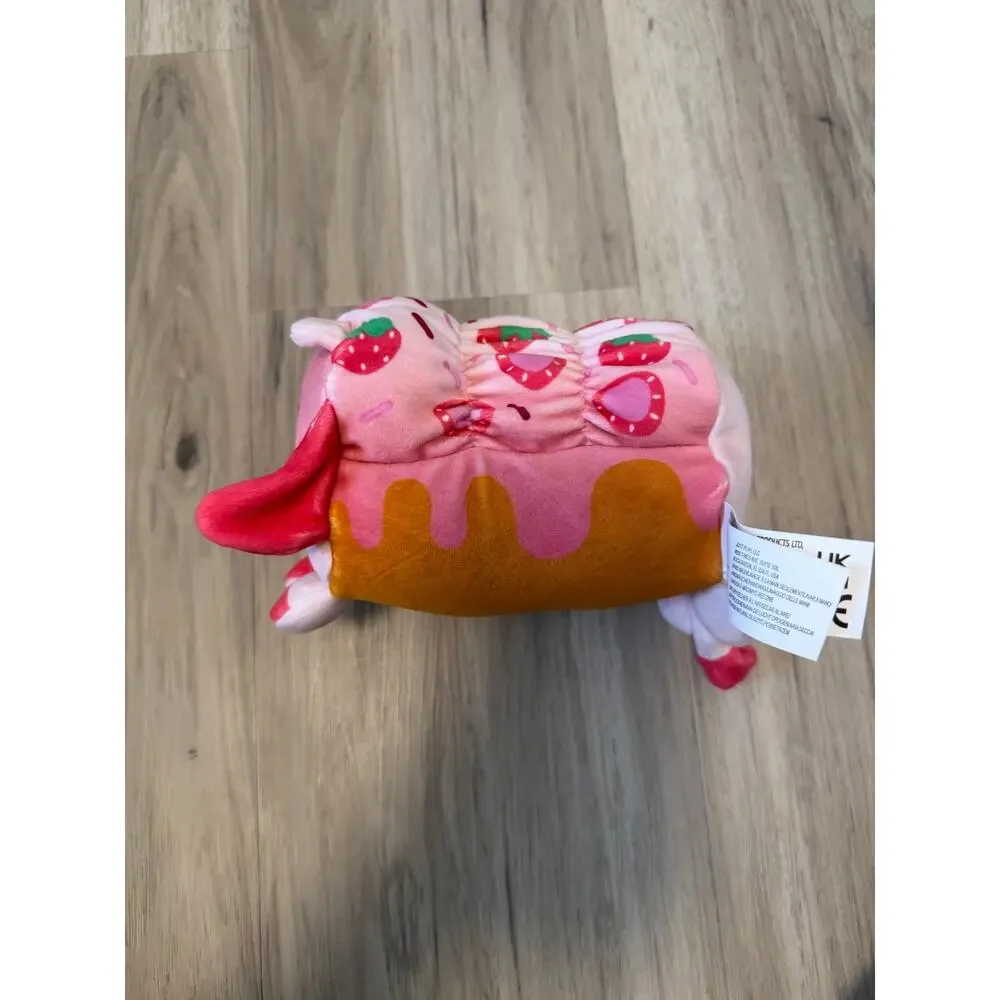 Loaferz Squishy Strawberry Cow Bread Blind Bag Plush Pink Stuffed Animal